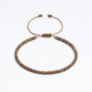 Yuvarlak Miyuki Boncuklu Bileklik - Kehribar Sarı