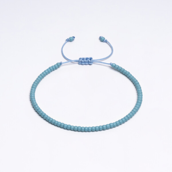 Yuvarlak Miyuki Boncuklu Bileklik - Mat Mavi